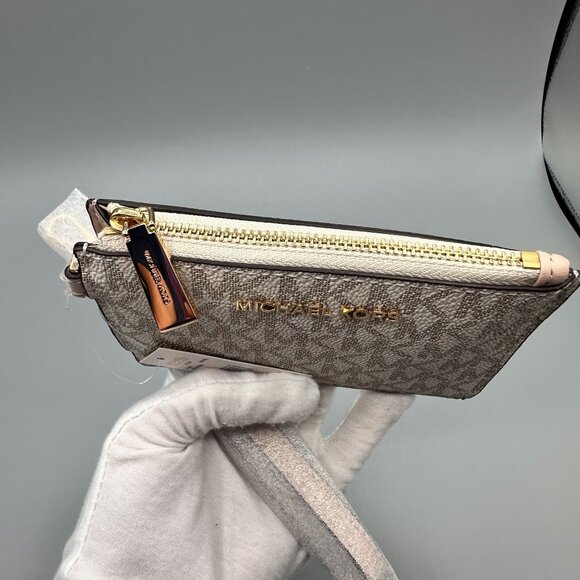 MIchael Kors Jet Set Vanilla Soft Pink Small Coin Purse Wristlet 32F1GJ6P1B NWT - Picture 5 of 16
